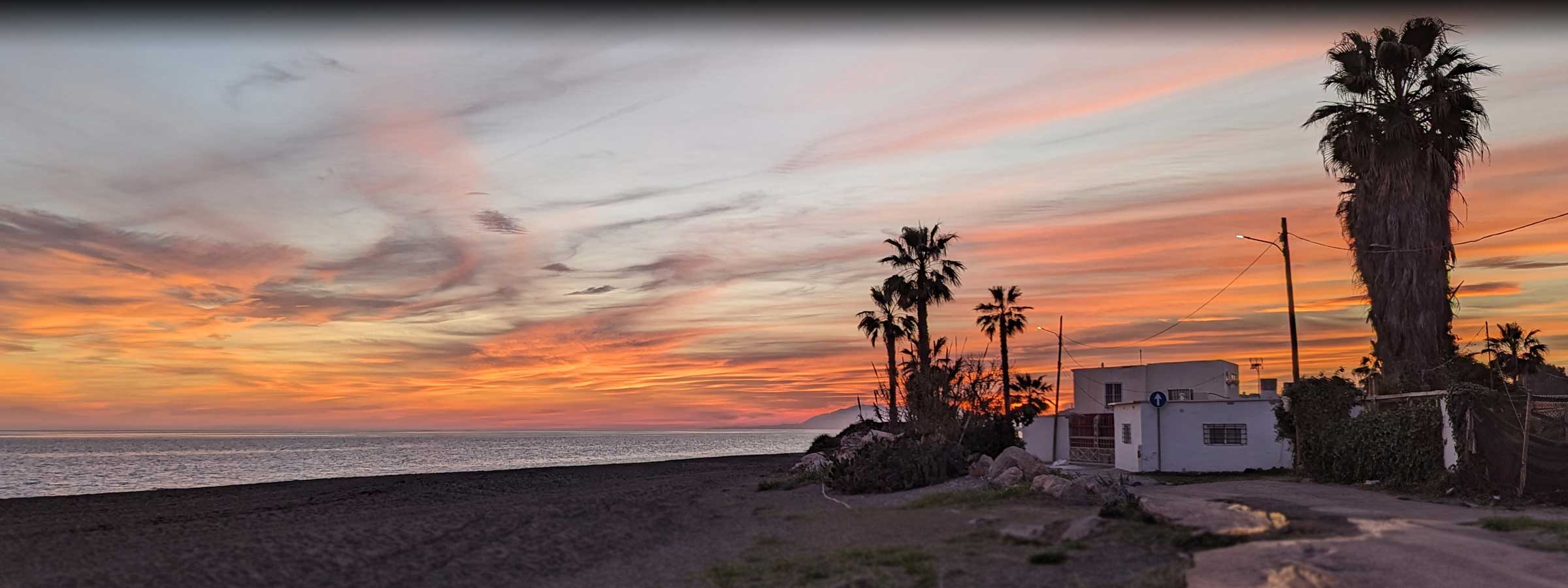 Almayate beach evening